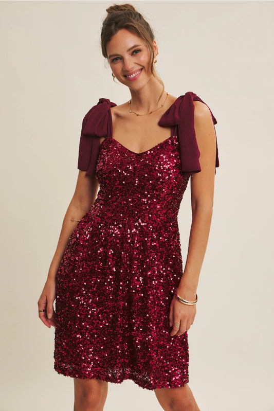 Cranberry Sequin Dress
