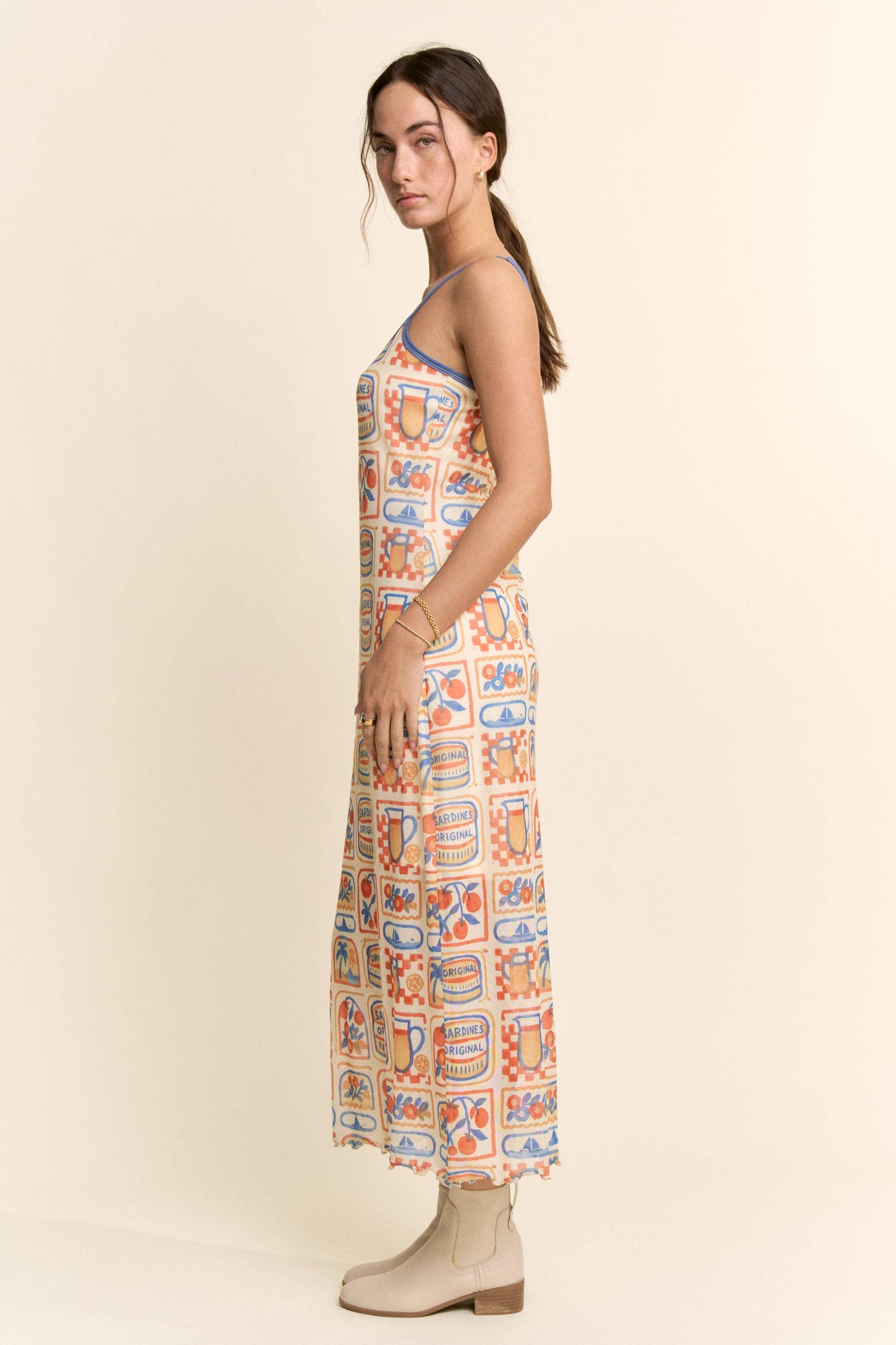 Italia Block Mesh Dress (S to 3X)