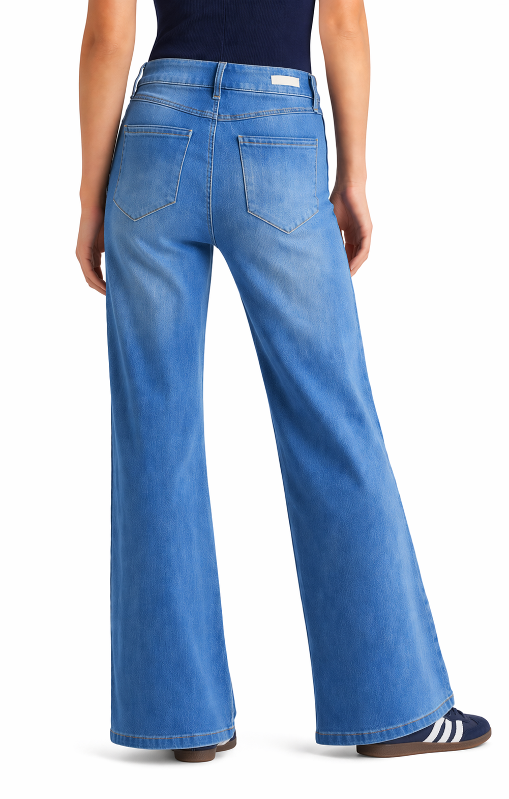 30" Better Butter Wide Leg Jean w/ Shadow Masking Stripe