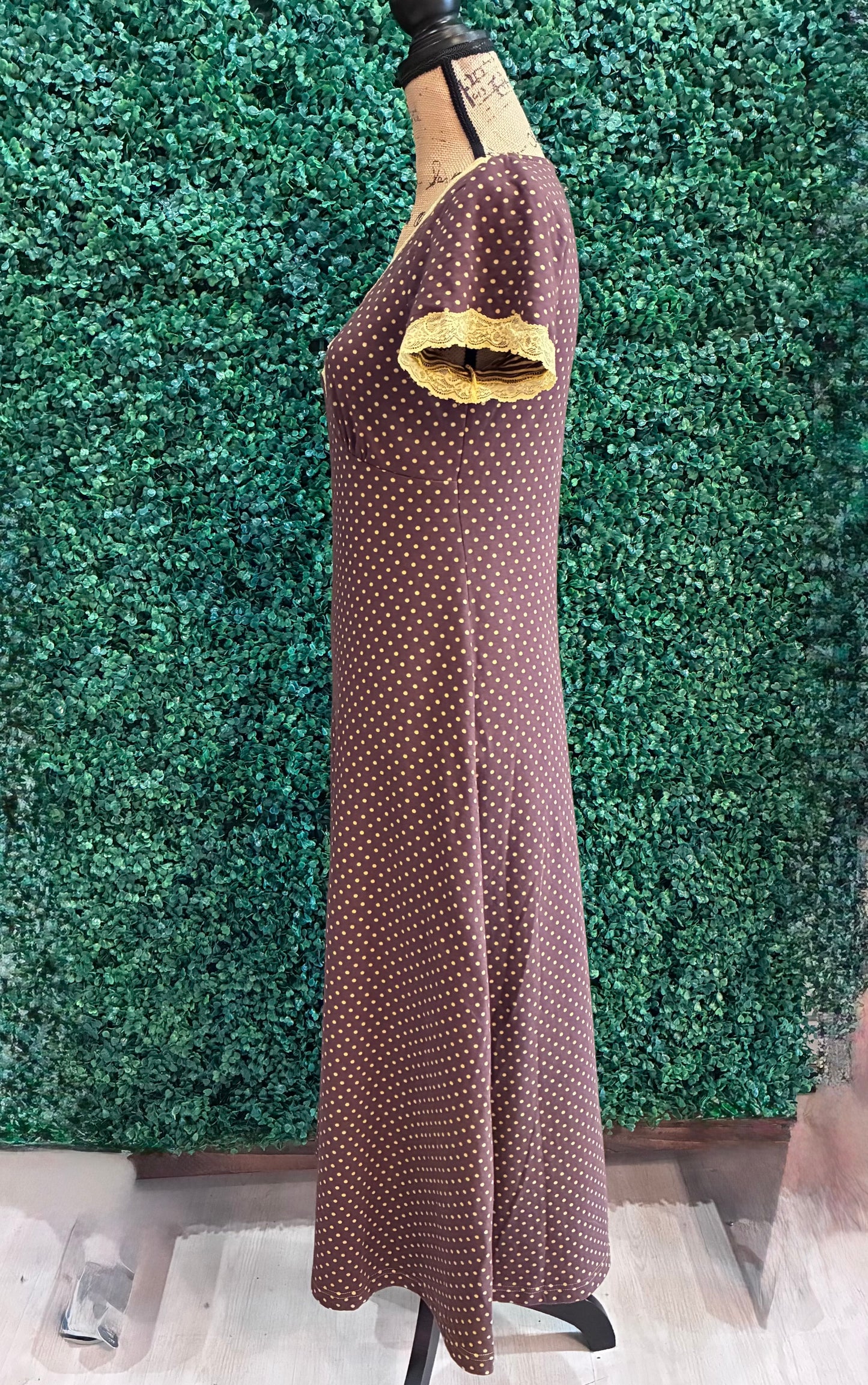 POLKA LACE V-NECK MIDI DRESS (S to 3X)