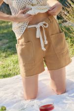 Washed Twill Shorts w/Oversized Pockets