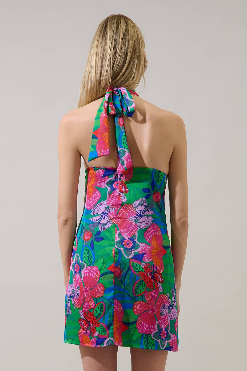 Mivia Halter Mini Dress Hansel Floral (S to 3X)