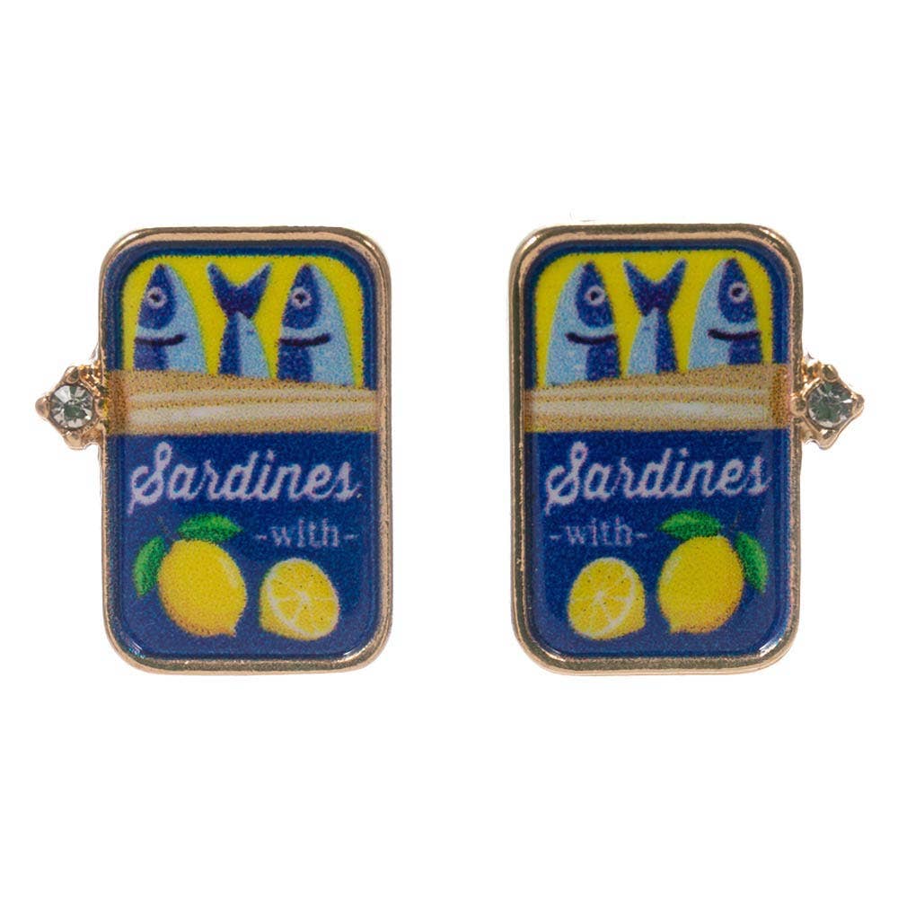 Sardine Can Stud Earrings
