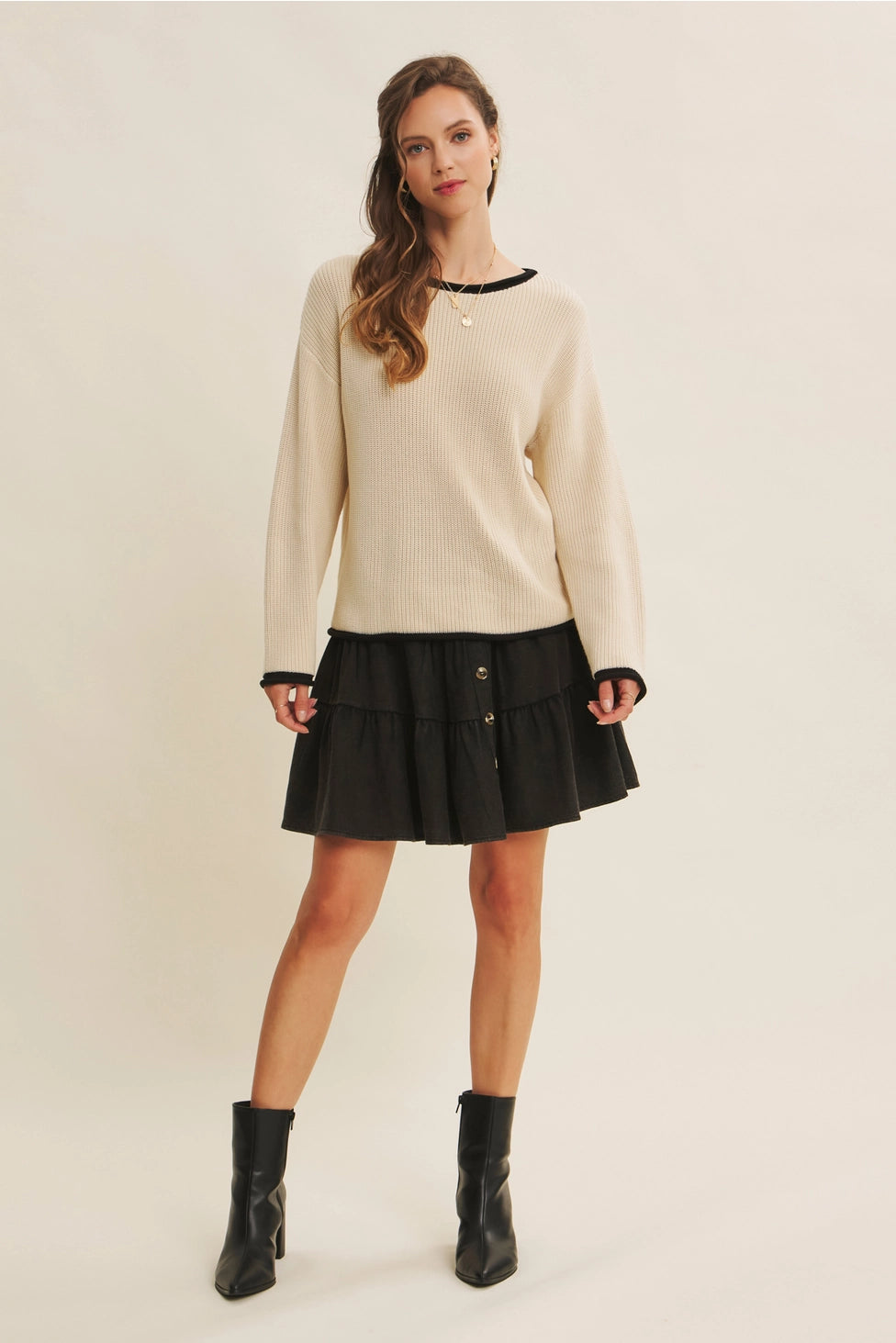 Relaxed Fit Pullover Sweater