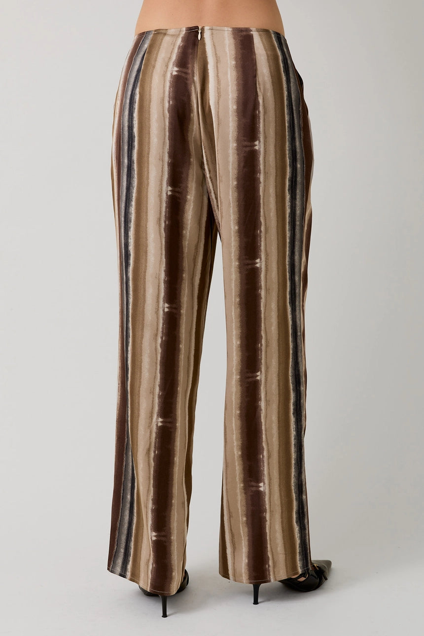 Satin Stripe Palazzo Pants