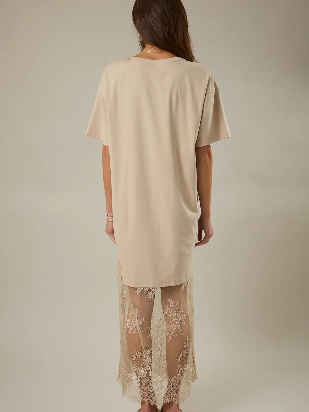 Lace Slip Tshirt Dress