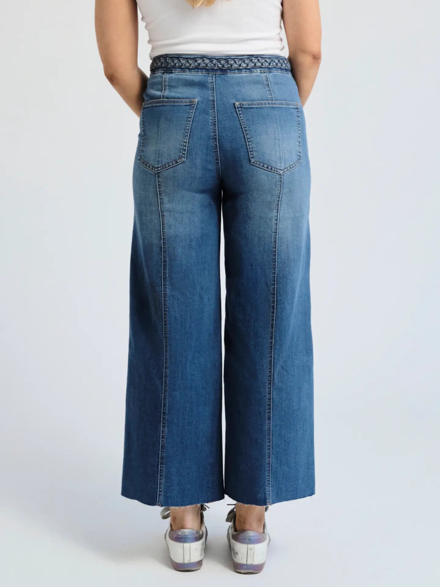 27" High Rise Wide Leg w/Braid Waistband