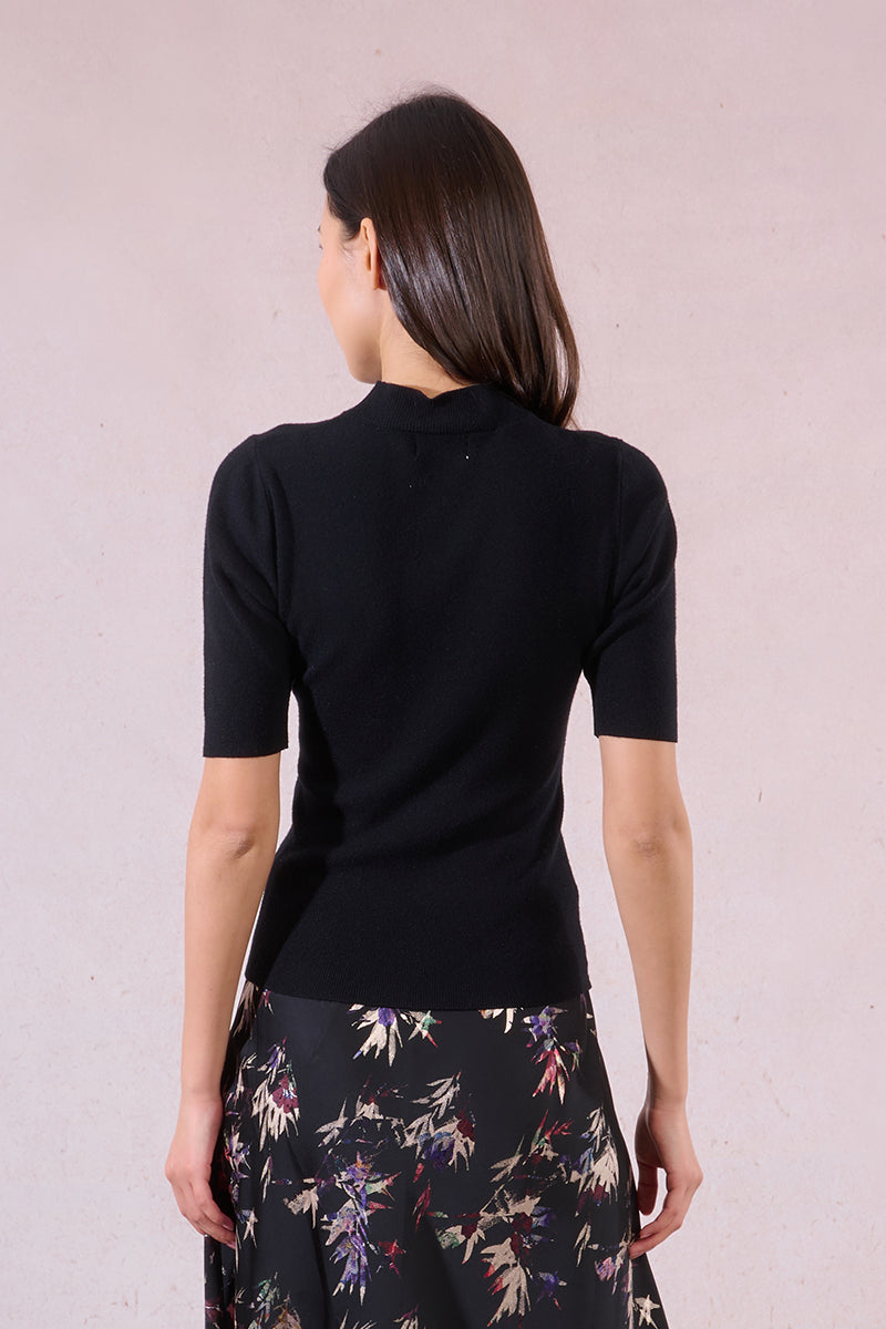 MB Mock Neck Quarter Sleeve Sweater
