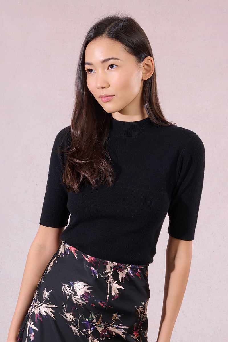 MB Mock Neck Quarter Sleeve Sweater