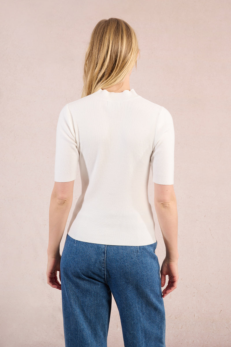 MB Mock Neck Quarter Sleeve Sweater