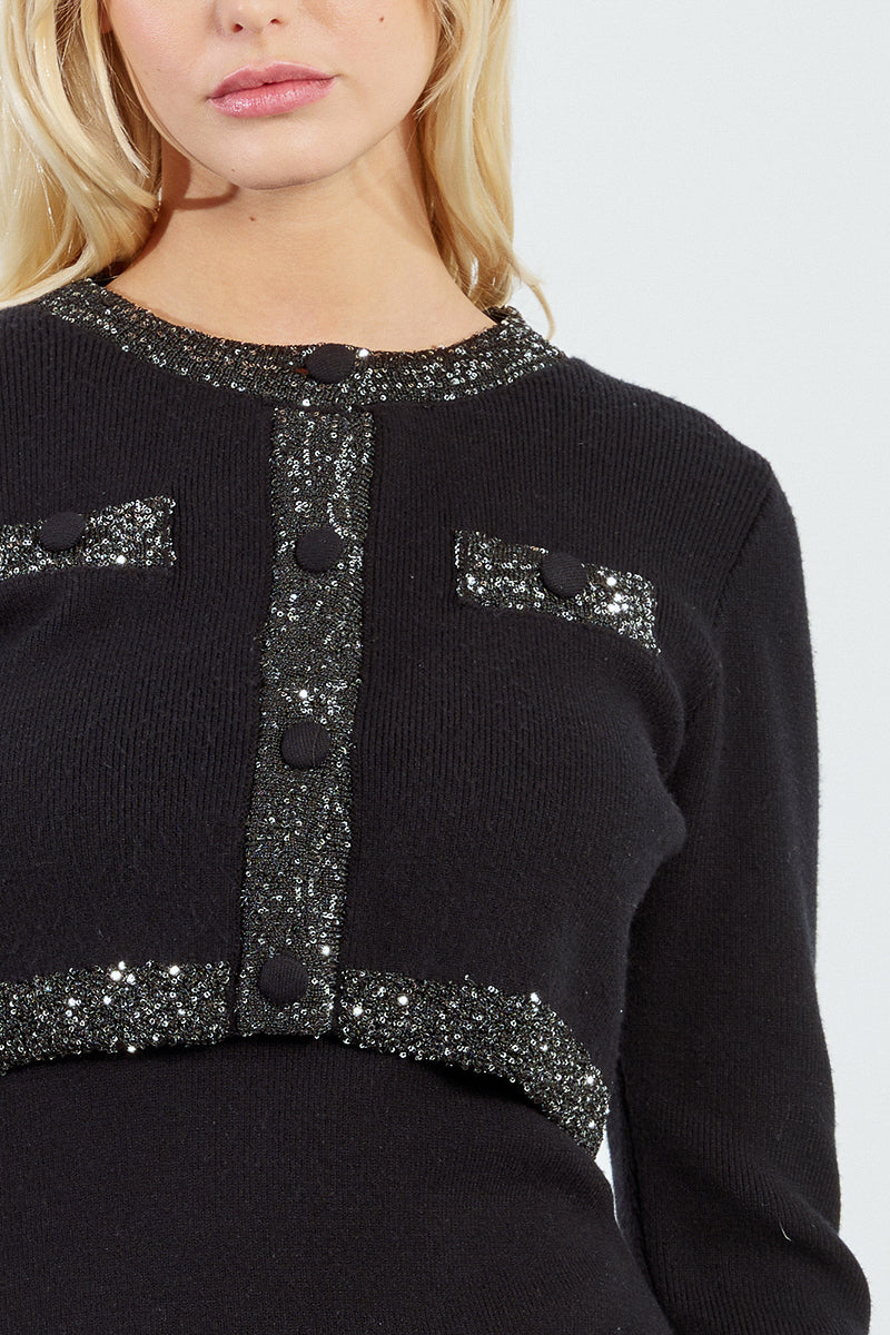 MB Cropped Sparkle Cardigan