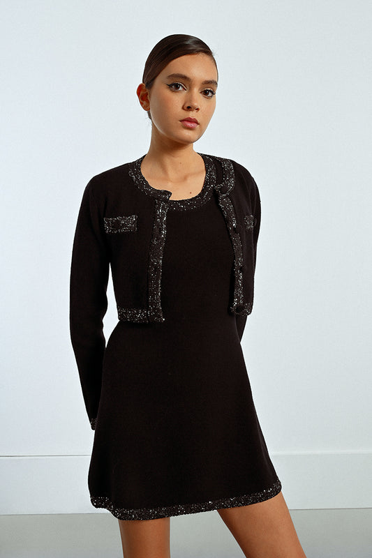 MB Cropped Sparkle Cardigan