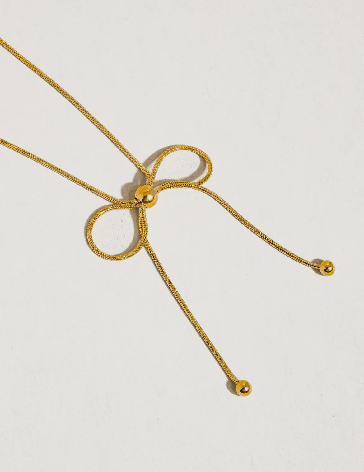 18K Gold Plated Bow Necklace