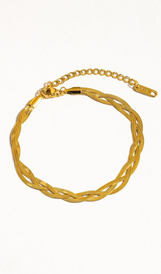 Braided Gold Bracelet