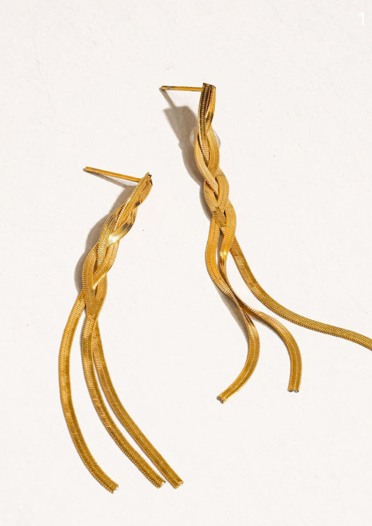 Braided Gold Earrings