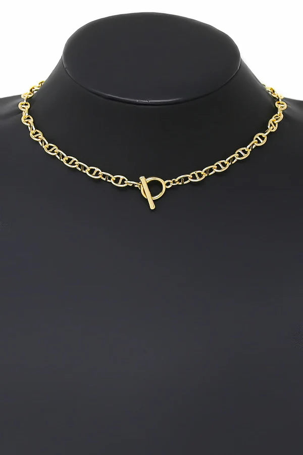 Mariner Chain Short Toggle Necklace
