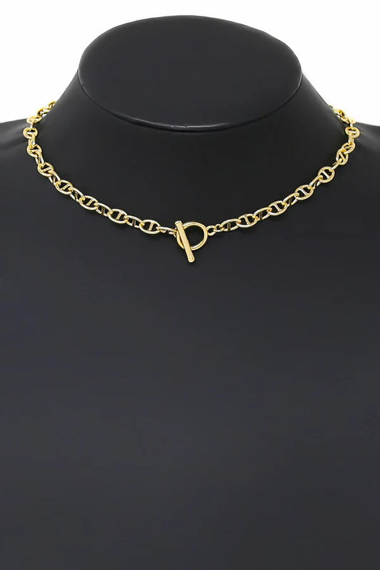 Mariner Chain Short Toggle Necklace