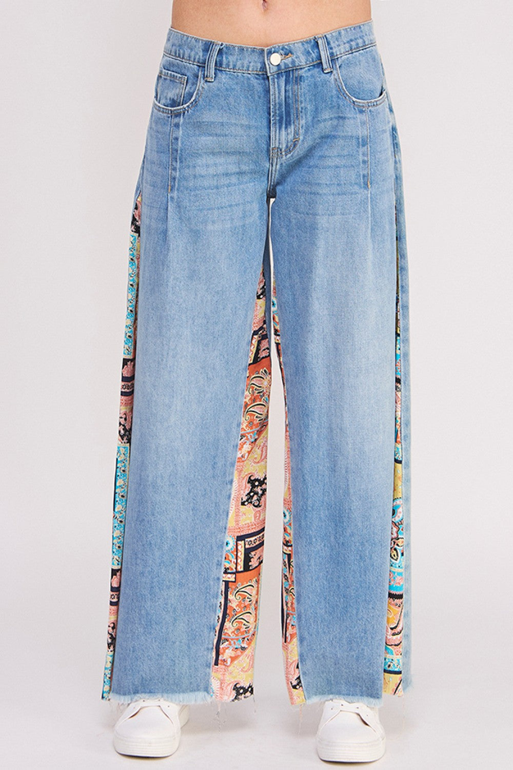 Patchwork Inset Jeans