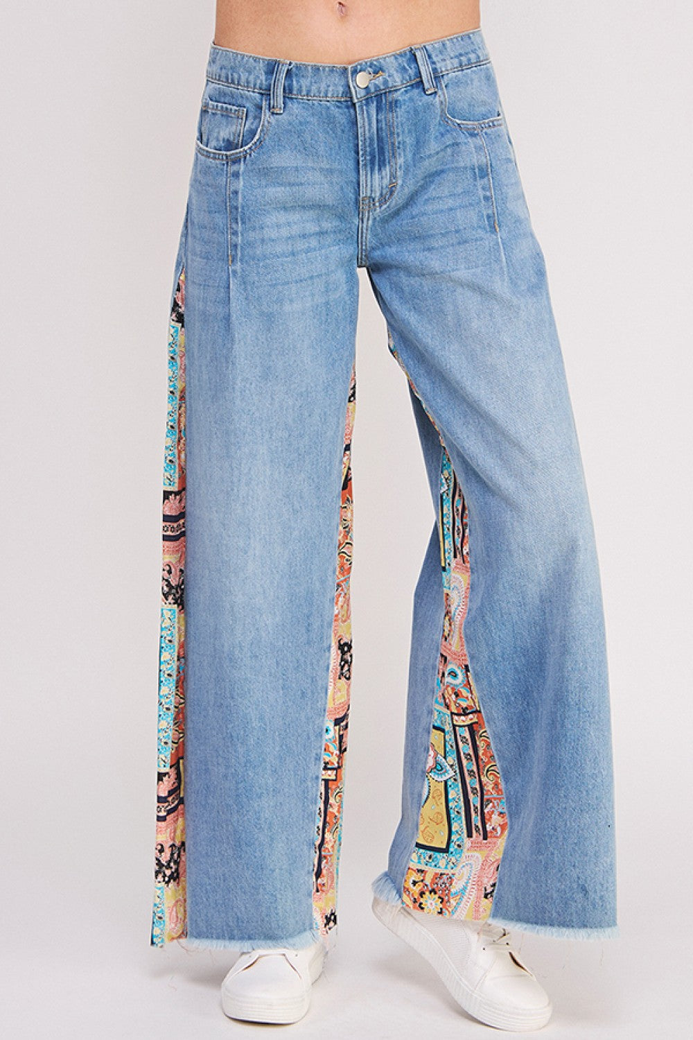 Patchwork Inset Jeans