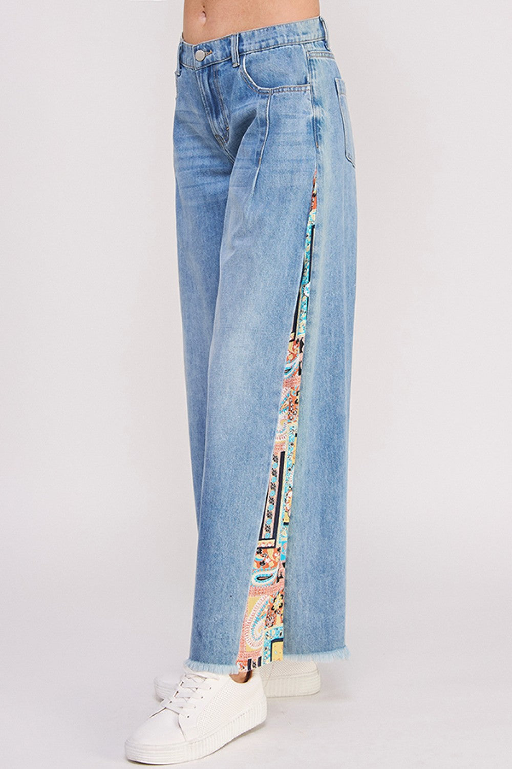 Patchwork Inset Jeans