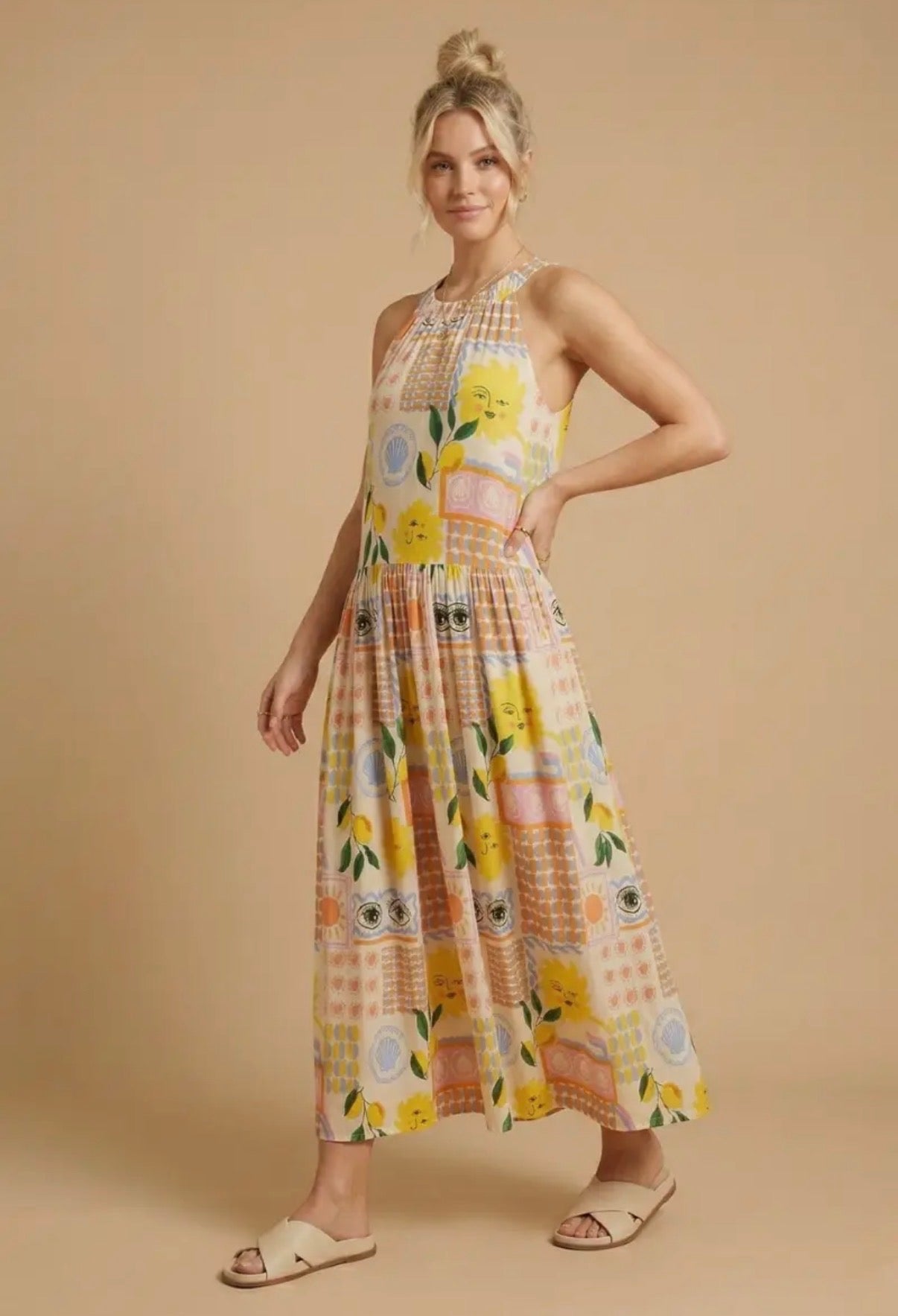 Halter Amalfi Coast Dress (S to 3X)