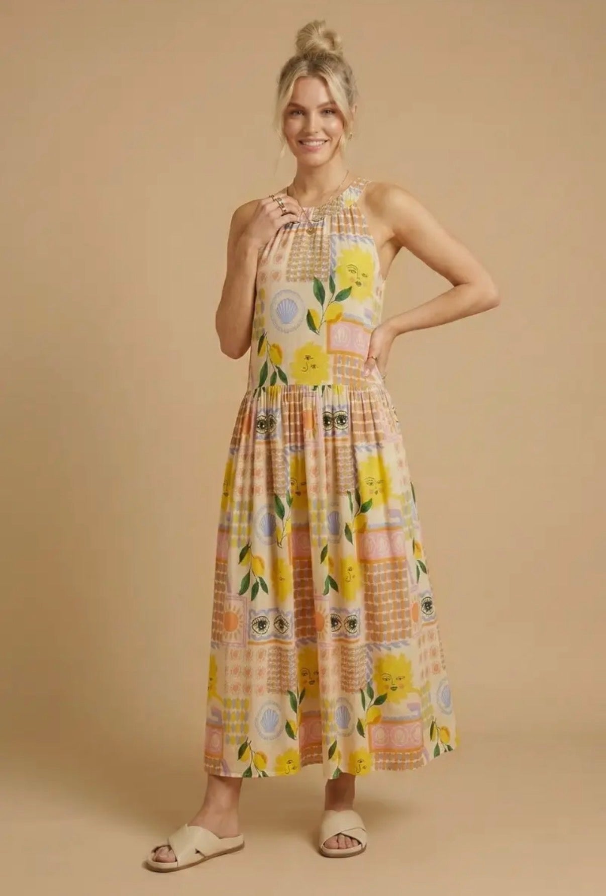 Halter Amalfi Coast Dress (S to 3X)