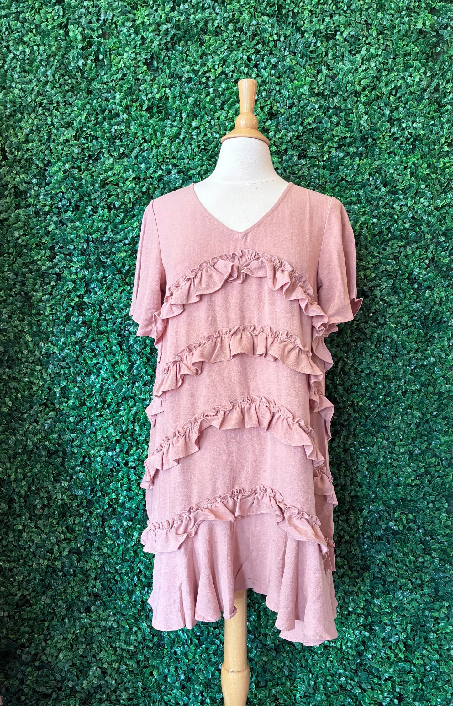 Short Sleeve Mini Dress (S to 3X)