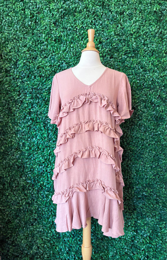 Short Sleeve Mini Dress (S to 3X)