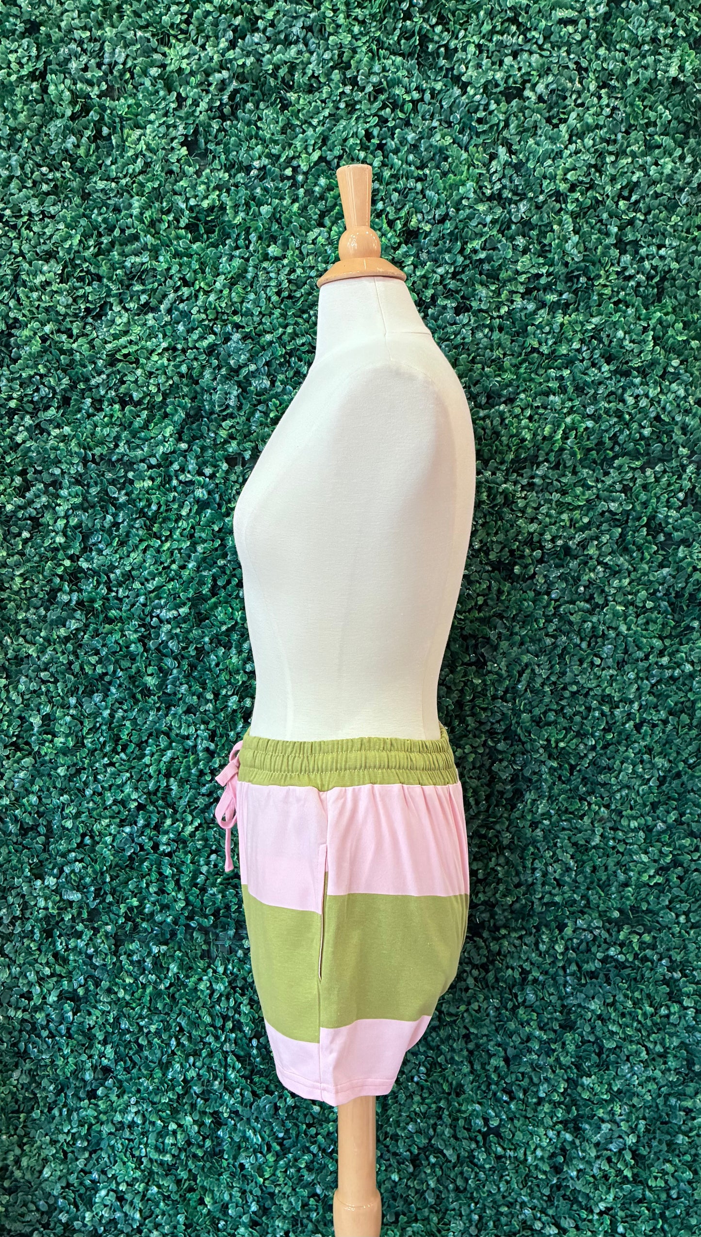 Wide Stripe Drawstring Shorts (S to 3X)