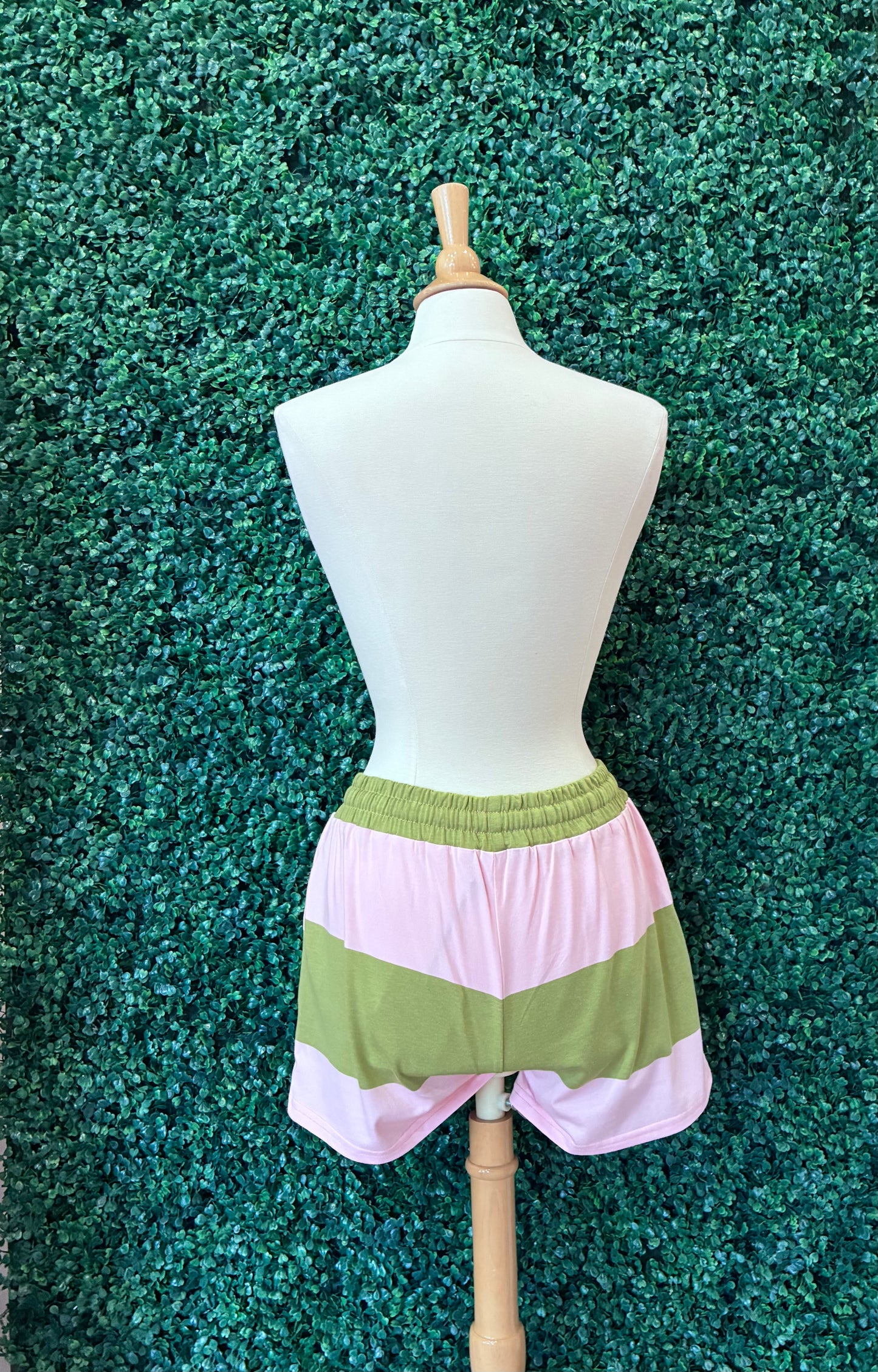 Wide Stripe Drawstring Shorts (S to 3X)