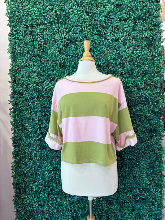Wide Stripe T-Shirt (S to 3X)