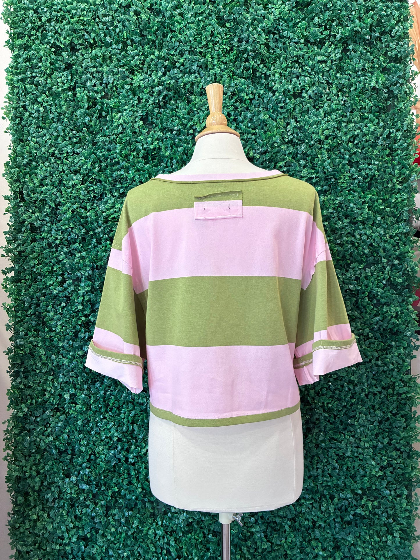 Wide Stripe T-Shirt (S to 3X)