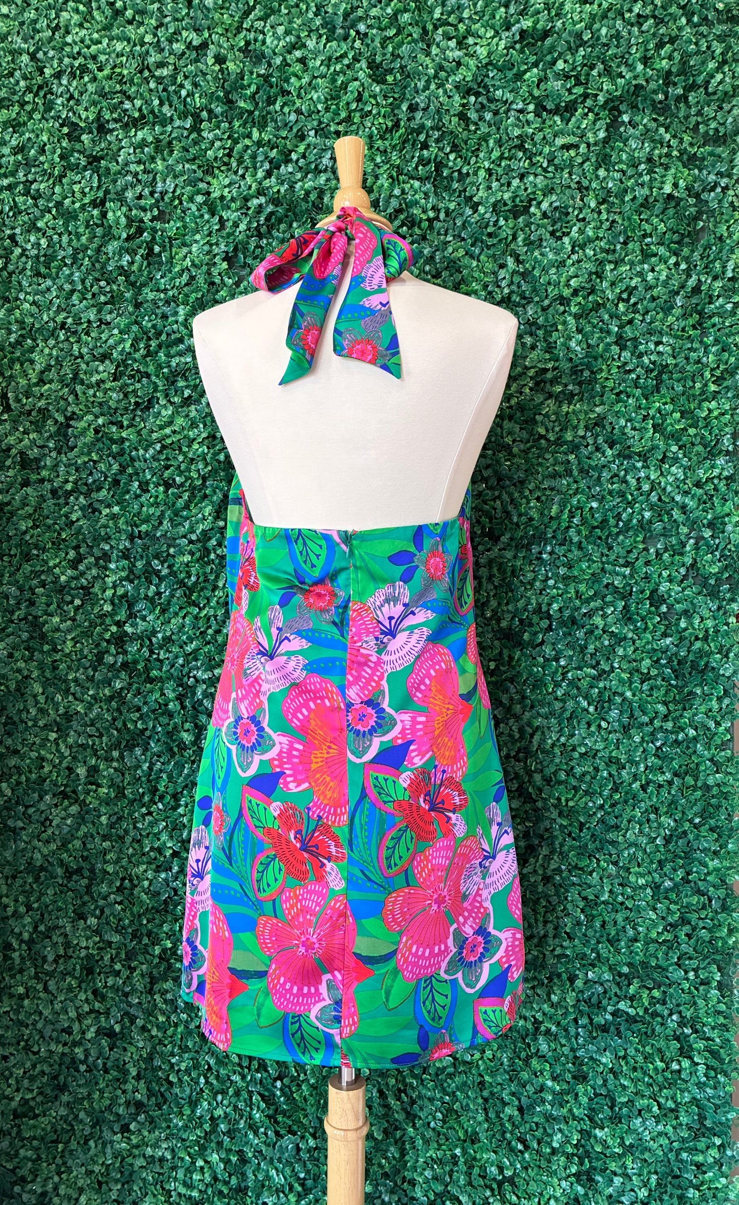 Mivia Halter Mini Dress Hansel Floral (S to 3X)