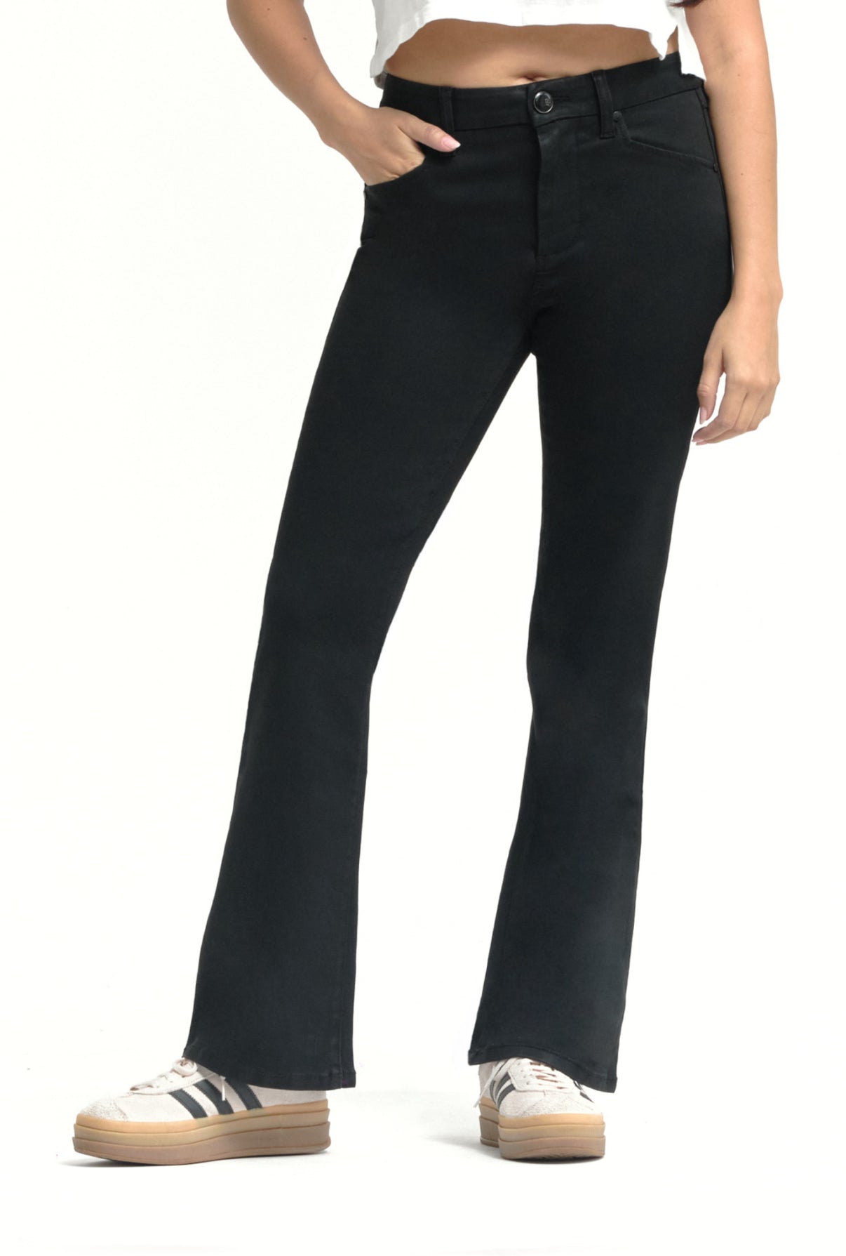 30" Better Butter Slim Boot Black Jean