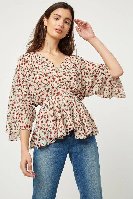 Floral Dolman Blouse