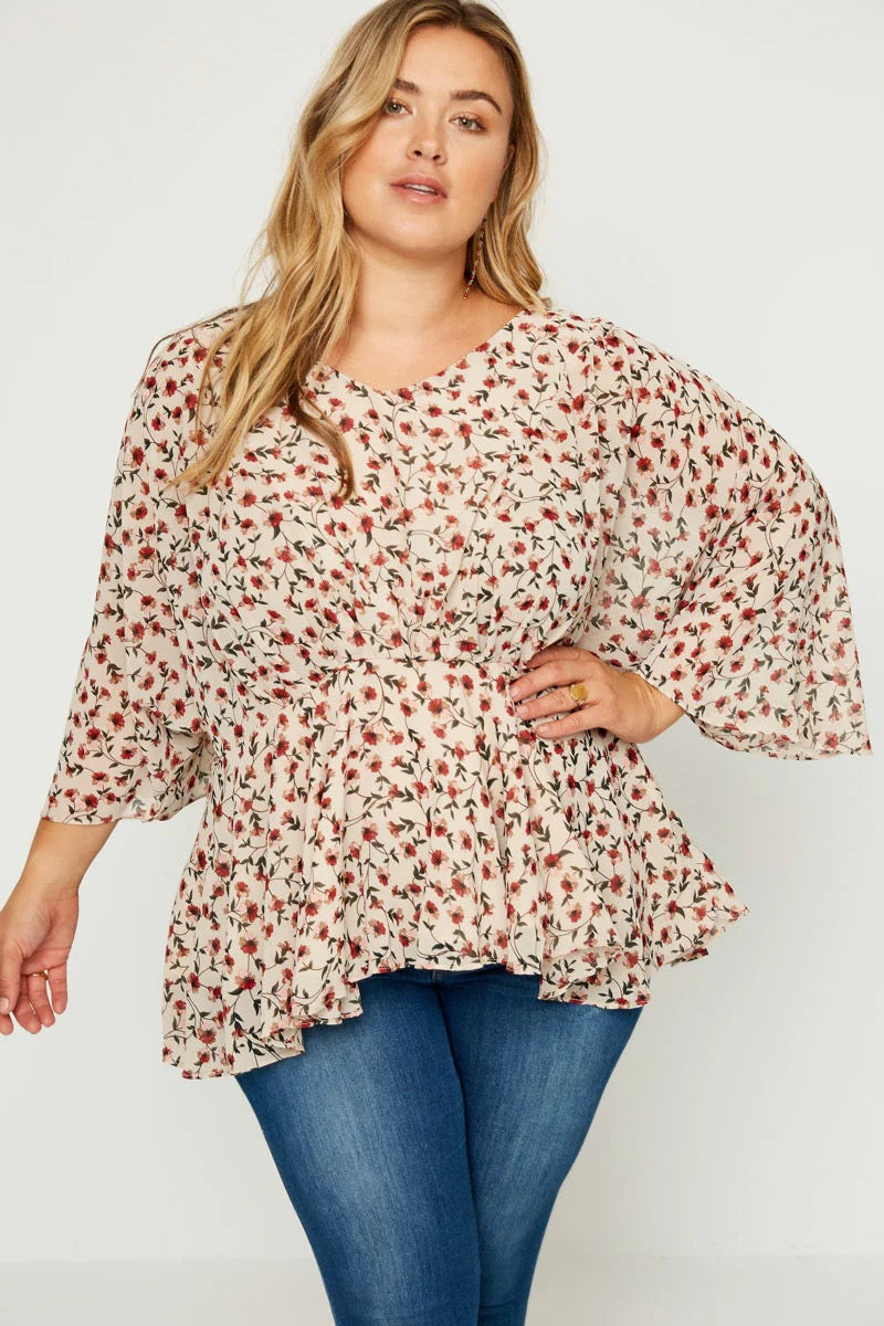 Floral Dolman Blouse
