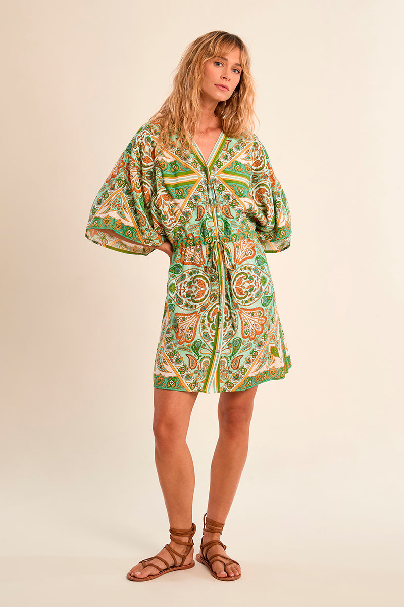 MB Green Pattern Ines Dress