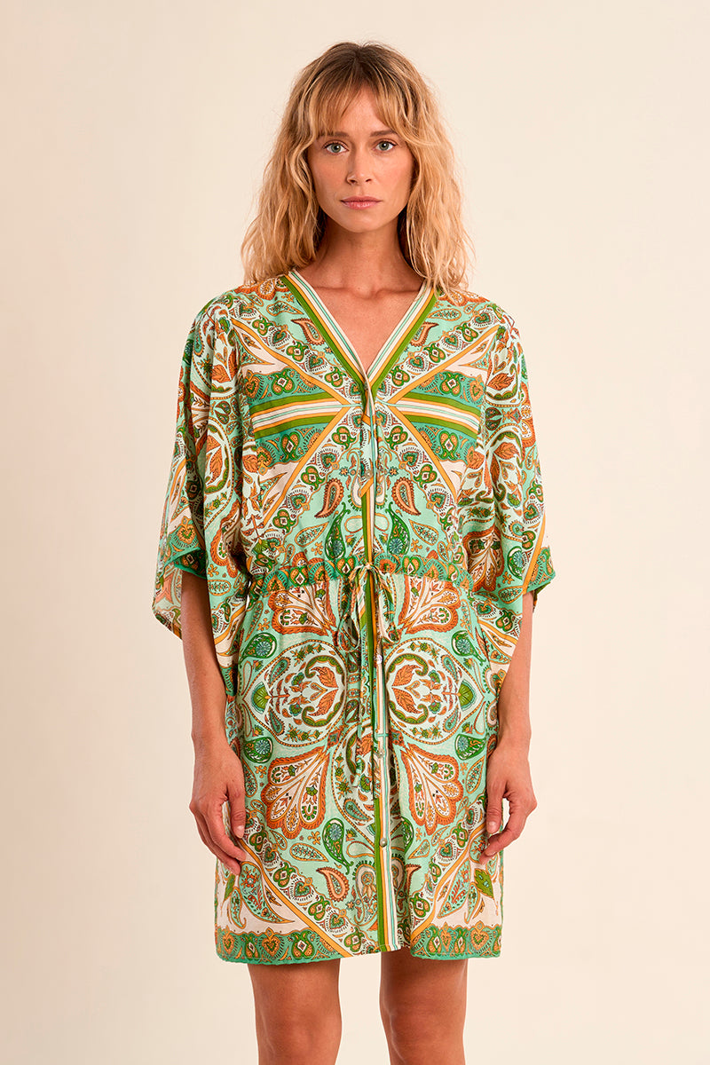 MB Green Pattern Ines Dress