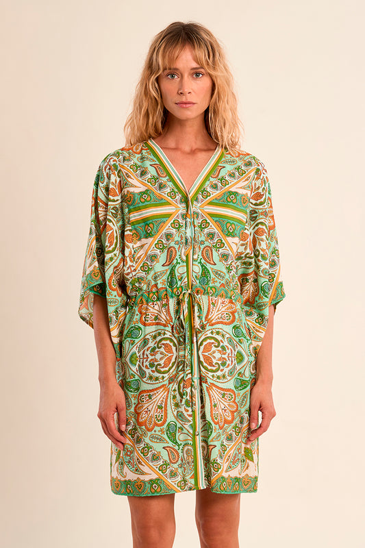 MB Green Pattern Ines Dress