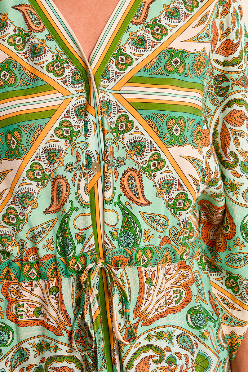 MB Green Pattern Ines Dress