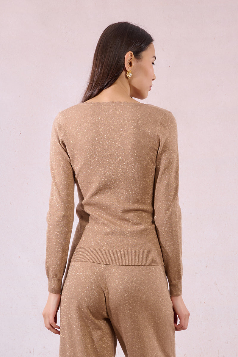 MB Scalloped Edge Sparkle Sweater