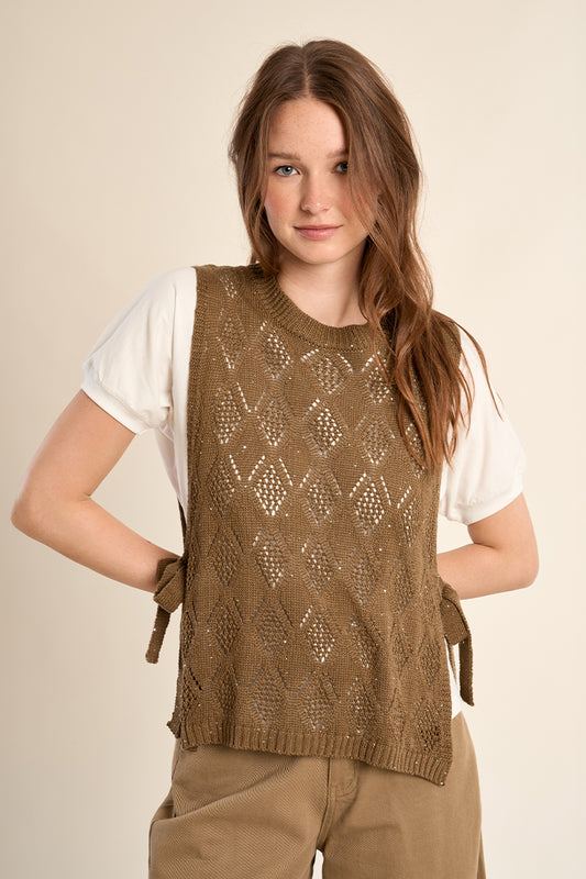 MB Camel Sleeveless Sweater