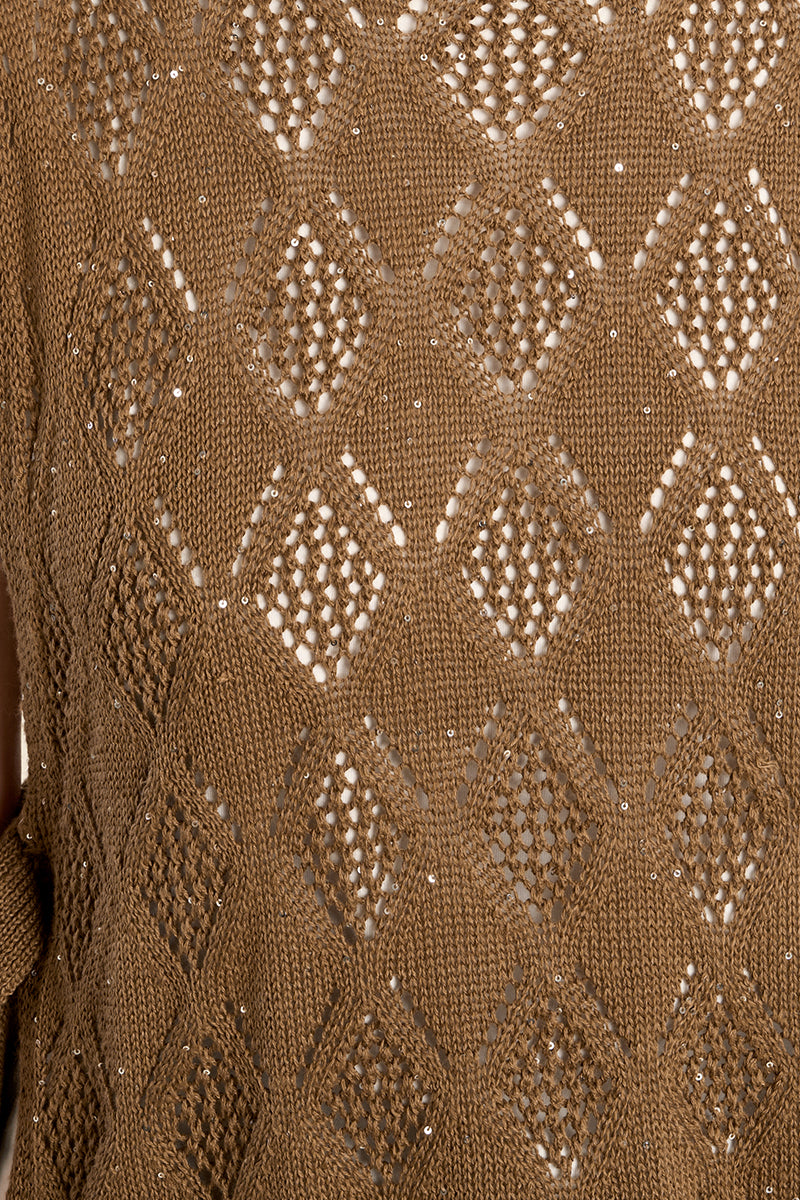MB Camel Sleeveless Sweater