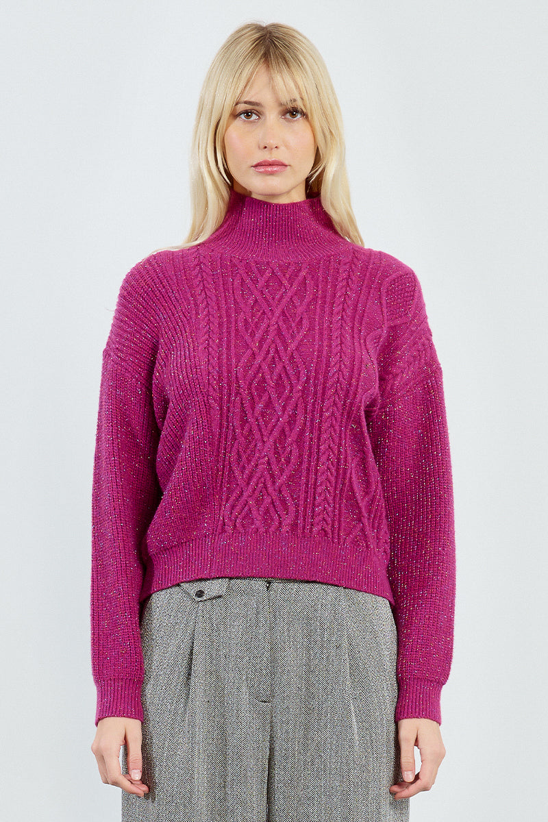 MB Sparkle Thread Mock Neck Sweater