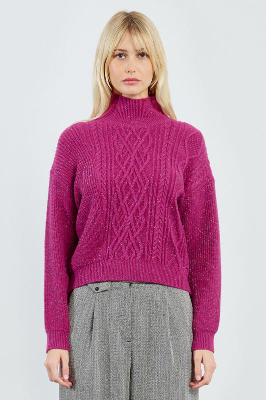 MB Sparkle Thread Mock Neck Sweater