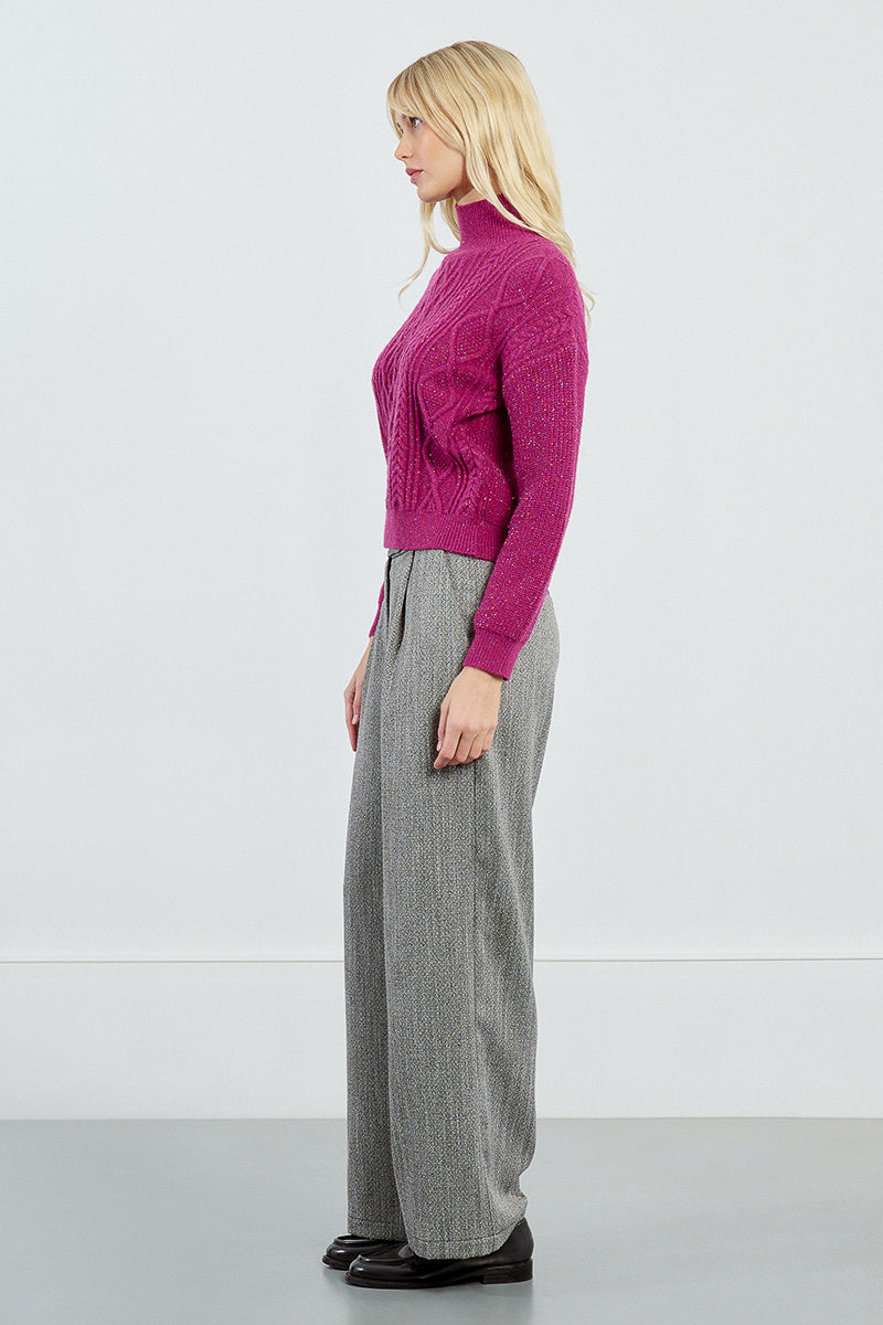 MB Sparkle Thread Mock Neck Sweater