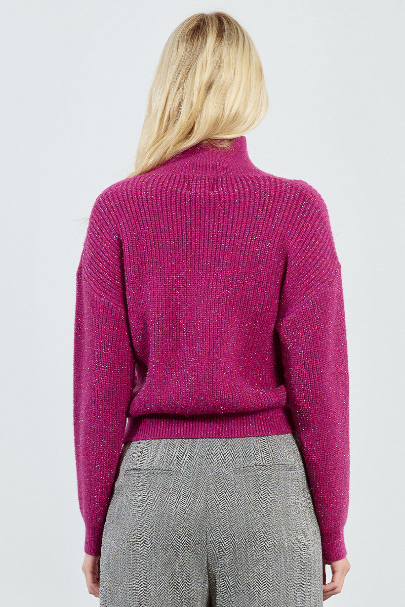 MB Sparkle Thread Mock Neck Sweater