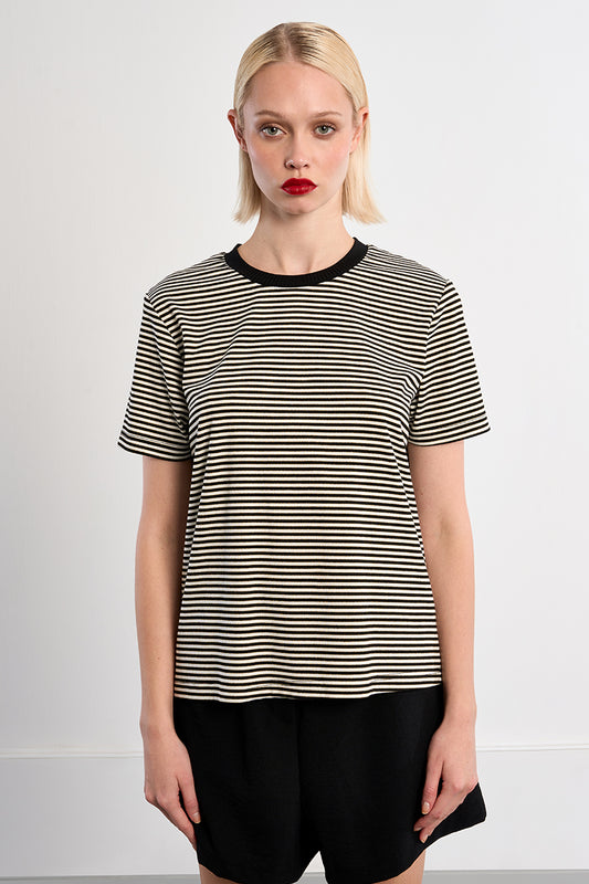MB Black & White Stripe Tee