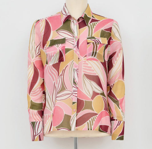 MB Blush Long Sleeved Sheer Top