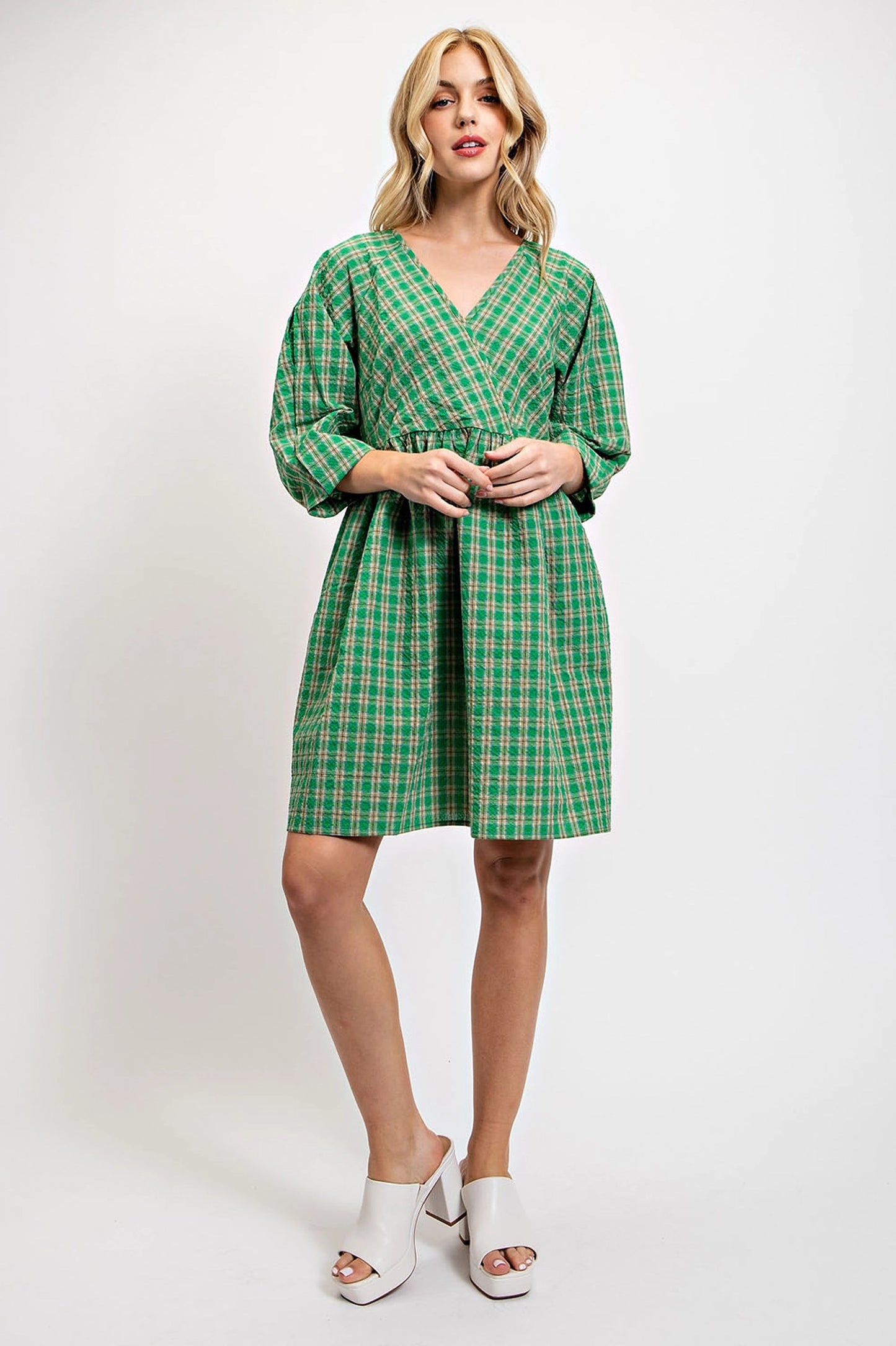 Plaid Babydoll Dress